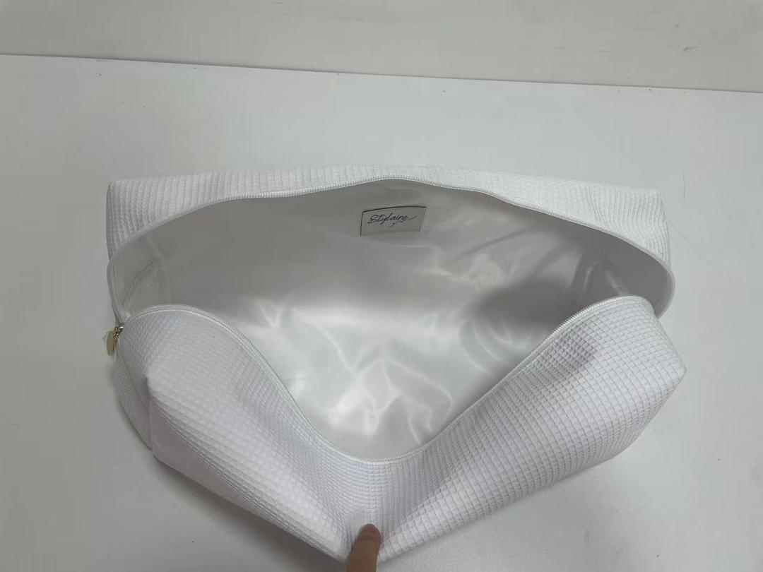 Ivory Cloud Waffle Hair Tool Bag